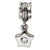 CZ Star Charm Dangle Bead in Sterling Silver