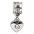 Sterling Silver CZ Heart Dangle Bead Charm hide-image