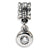 CZ Round Charm Dangle Bead in Sterling Silver