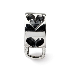 Sterling Silver Heart w/Loop for Click-on Bead Charm hide-image