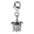 Turtle Click-on Charm in Sterling Silver