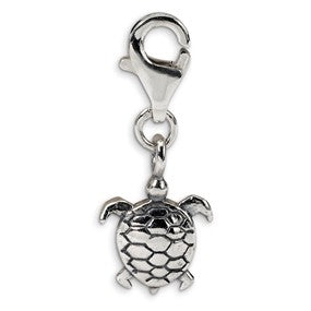 Sterling Silver Turtle Click-on for Bead Charm hide-image