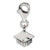 Graduation Cap Click-on Charm in Sterling Silver