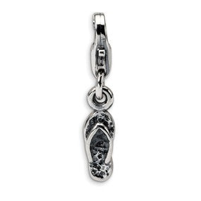 Sterling Silver Flip Flop Click-on for Bead Charm hide-image