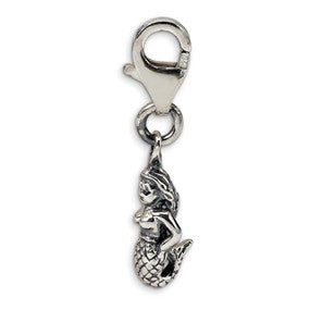 Sterling Silver Mermaid Click-on for Bead Charm hide-image