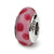 Pink Hand-blown Glass Charm Bead in Sterling Silver