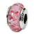 Sterling Silver Pink Floral Hand-blown Glass Bead Charm hide-image