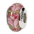 Sterling Silver Pink Heart Hand-blown Glass Bead Charm hide-image