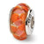 Sterling Silver Orange Hand-blown Glass Bead Charm hide-image