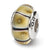 Sterling Silver Yellow Hand-blown Glass Bead Charm hide-image