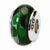 Sterling Silver Green Hand-blown Glass Bead Charm hide-image