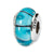 Blue Hand-blown Glass Charm Bead in Sterling Silver