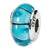 Sterling Silver Blue Hand-blown Glass Bead Charm hide-image