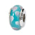 Blue Hand-blown Glass Charm Bead in Sterling Silver