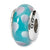 Sterling Silver Blue Hand-blown Glass Bead Charm hide-image