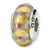 Sterling Silver Purple/Yellow Hand-blown Glass Bead Charm hide-image