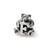 Kids Letter F Charm Bead in Sterling Silver