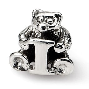 Sterling Silver Kids Letter I Bead Charm hide-image