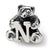 Sterling Silver Kids Letter N Bead Charm hide-image