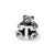 Kids Letter T Charm Bead in Sterling Silver
