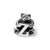 Kids Letter Z Charm Bead in Sterling Silver