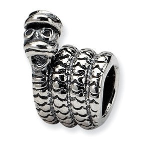 Sterling Silver Kids Snake Bead Charm hide-image