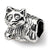 Sterling Silver Kids Kitten Bead Charm hide-image