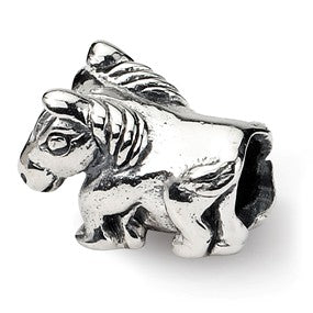 Sterling Silver Kids Horse Bead Charm hide-image