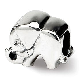 Sterling Silver Kids Elephant Bead Charm hide-image