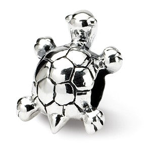 Sterling Silver Kids Turtle Bead Charm hide-image