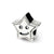 Kids Smiley Star Charm Bead in Sterling Silver