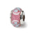 Kids Pink Hand-blown Glass Charm Bead in Sterling Silver