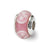 Kids Pink Hand-blown Glass Charm Bead in Sterling Silver