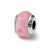 Kids Pink Hand-blown Glass Charm Bead in Sterling Silver