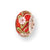 Sterling Silver Kids Red Hand-blown Glass Bead Charm hide-image