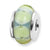 Sterling Silver Kids Light Blue & GreenHand-blown Glass Bead Charm hide-image