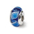 Kids Blue Hand-blown Glass Charm Bead in Sterling Silver