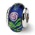 Sterling Silver Kids Blue Hand-blown Glass Bead Charm hide-image