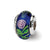 Kids Blue Hand-blown Glass Charm Bead in Sterling Silver