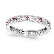 Sterling Silver Ruby Ring