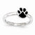 Sterling Silver Black Enamel Ring