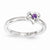 Sterling Silver Amethyst Heart Ring