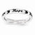 Sterling Silver Black Enamel Hope Ring