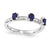 Sterling Silver Sapphire Three Stone Ring