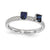 Sterling Silver Sapphire Two Stone Ring