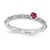 Sterling Silver Ruby Single Stone Ring