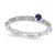 Sterling Silver Sapphire Single Stone Ring