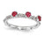 Sterling Silver Ruby Three Stone Ring