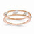 Sterling Silver Rose Gold-plated Diamond Jacket Ring