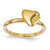 Gold Plated Sterling Silver Heart Diamond Ring